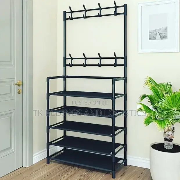 5-Tier Multi-Purpose Shoe & Coat Rack - 1
