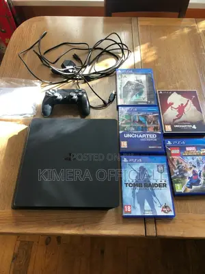 PS4 Slim Console with 12 Games and 2 Controllers