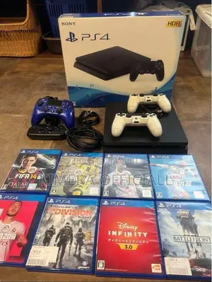 PS4 Slim Console with 12 Games & 2 Controllers