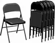 Black Metal Folding Chairs (Set of 4) - 1