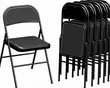 Black Metal Folding Chairs (Set of 4) - 2
