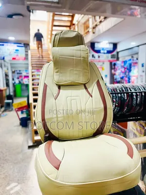 Universal Car Seat Covers - Beige/Maroon