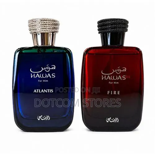 2pcs Hawas Atlantis & Fire Eau De Parfum for Men, 100ml - 1