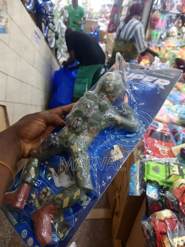 Battery-Operated Crawling Army Soldier Toy - 1