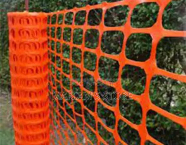 Orange Polyethylene Mesh Safety Barrier Fencing - 1