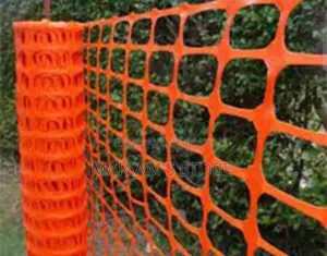 Orange Polyethylene Mesh Safety Barrier Fencing