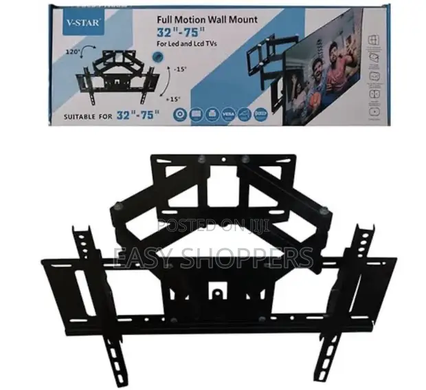 V-Star Full-Motion Wall Mount for 32-75 Inch TVs - 1