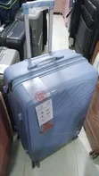Classy Blue Ribbed Suitcase (Large) - 2