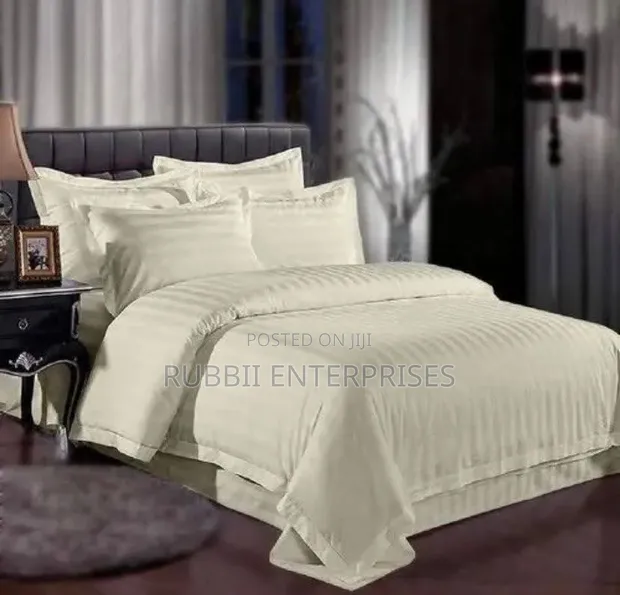 Plain Bedcovers Set - Cream - 1