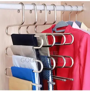 5-Tier S-Shaped Stainless Steel Clothes Hangers
