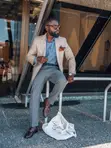Luxury Bespoke Checked Blazer Suit - Wedding/Smart Casual - 3