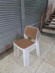 White Plastic Outdoor/Indoor Dining Chairs (Set of 4) - 1