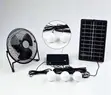 3Q Solar Portable Fan with Lights - 1