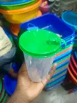 6 Piece 1-Liter Plastic Juice Jar Set - 2