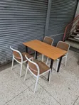 Instock Outdoor Wooden Foldable Dining Table and Chairs Set - 2