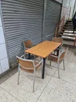 Foldable Wooden Hotel/Restaurant Table and Chairs (Seats 4) - 1