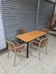 Foldable Wooden Hotel/Restaurant Table and Chairs (Seats 4) - 2