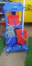 Commercial Janitorial Trolley with Mop Wringer - 2