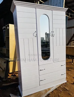 Classic White 3-Door Wardrobe