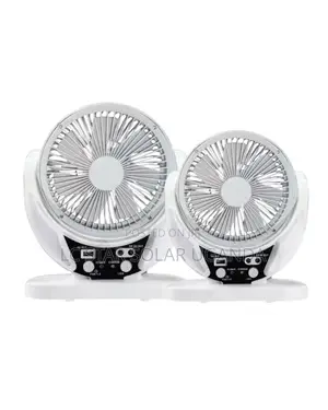 Portable Solar Fan with Mobile Charging & LED Light