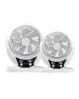 Portable Solar Fan with Mobile Charging & LED Light - 1