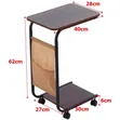 C-Shaped Side Table with Storage Basket - 5