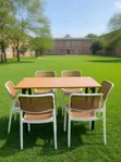 Lexus 6 Seater Wooden Foldable Dining Table and Chairs - 2
