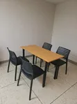 Ergoofis Wooden Foldable Dining Table and Chairs - 1