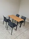 Ergoofis Wooden Foldable Dining Table and Chairs - 2