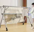 Foldable Clothes Drying Rack - Stainless Steel - 3