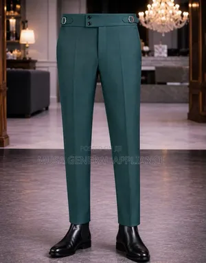 Premium Beltless Gurkha Trousers - Royal Blue