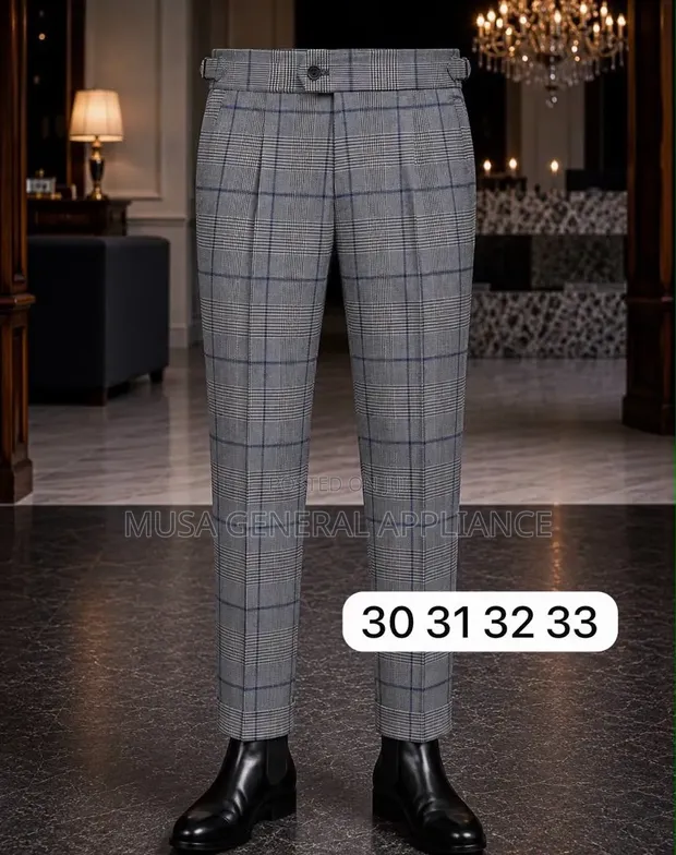 Ace Couture Royal Blue Beltless Gurkha Trousers - 1