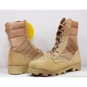 Men's High Top Genuine Shoes - Khaki