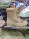 Men's High Top Genuine Shoes - Khaki - 3