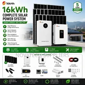 16kWh Hybrid Solar System with 12kVA Inverter & 12x620W Panels