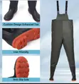 Waterproof Fishing Waders - Unisex Brown XXL - 2