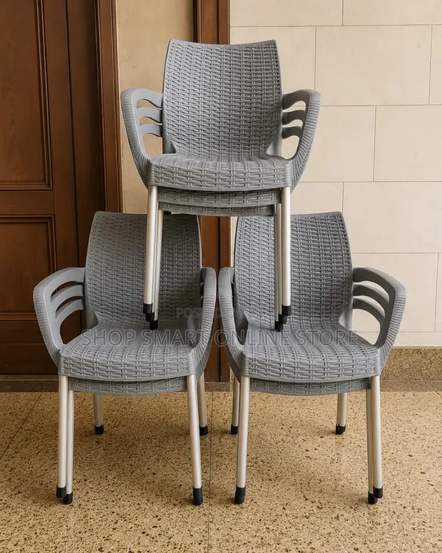 Brand New Stackable Plastic Dining Chairs - 1