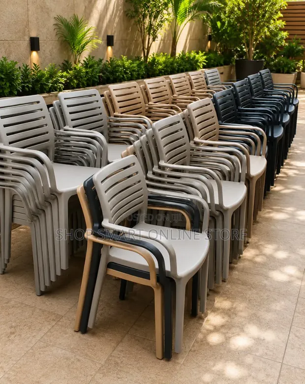 Sunse Stackable Plastic Chairs - Brand New - 1