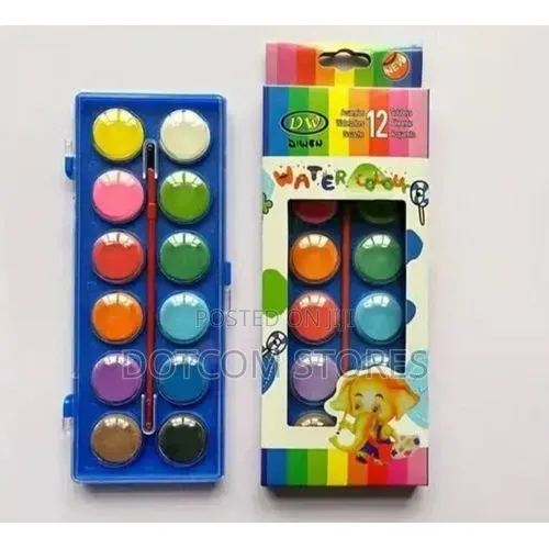 12 Colors Watercolor Paint Palette Set - 1