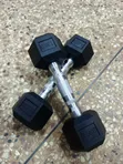 2.5kg Rubber Hex Dumbbells (Pair) - 3