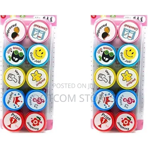 Ten Colorful Teacher Stamps - 1