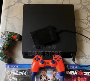 PS4 Slim Console with 12 Games and 2 Controllers