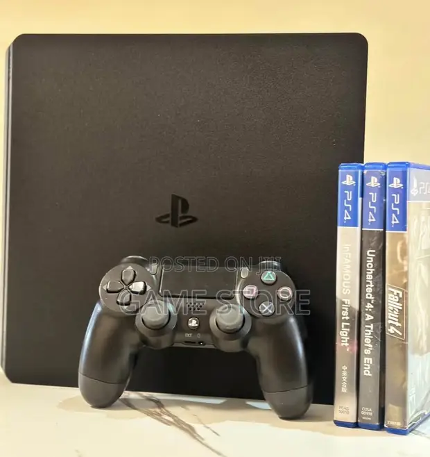 PS4 Slim Console with 12 Games & 2 Controllers - 1