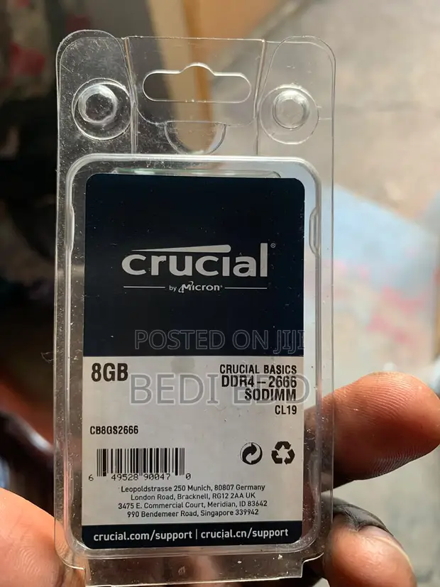 Brand New Crucial 8GB DDR4 Laptop RAM - 1