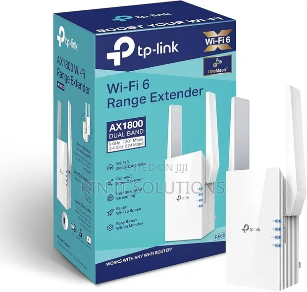 TP-Link AX1800 Dual Band Wi-Fi Range Extender 6 - 1