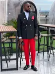 NJA'suits Custom Green Wool Suit - Made to Measure - 3