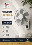 18-Inch Golden Tech Wall Fan with Remote Control - 1