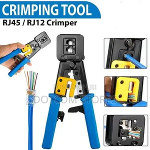 RJ45/RJ11/RJ12 Pass-Through Crimping Tool for Cat5/Cat5e/Cat6