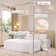 Mosquito Net Canopy with Double Layer Ruffle Bed Curtain - 2