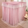 Mosquito Net Canopy with Double Layer Ruffle Bed Curtain - 5